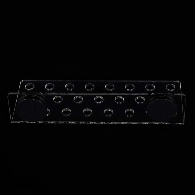 Zerodis Fish Acrylic Bracket Base, Aquarium Rack Bracket Transparent Bracket Holder Frag Plugs Rack Suction Cup(23Holes)