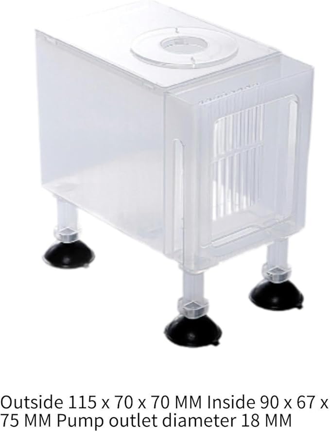 Aquarium Filter Box Protector Household Pump Case Universal Fountain Water Pump Case Sand Prevention Accessory Skimmer Box, Small White