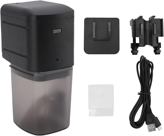 FILFEEL Auto Fish Food Dispenser with WiFi Control, Programmable Feeding Times for Pets, DC 5V Aquarium Feeder with Memory Function