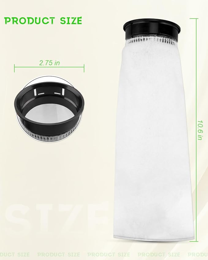 2.75 inch Filter Sock Fit for Waterbox Aquarium Fit for HelloReef Aquarium Fit for Eshopps Aquarium Fit for Fiji Cube Aquarium, 225 Micron Filter Sock, Fish Tank Filter Sock, 3 PCS
