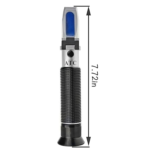 Premium Salinity Refractometer with Automatic Temperature Compensation for Saltwater, Aquarium, Marine Reef Tank Testing - Dual Scale (0-100ppt & 1.000 to 1.070 S.G.)