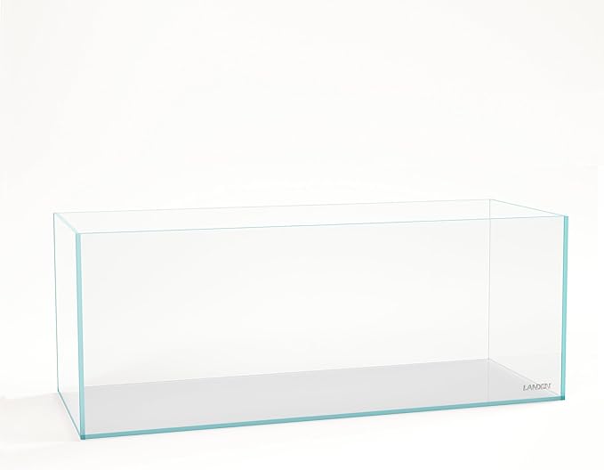 LANDEN 150cm 88.5 Gal Rimless Low Iron Aquarium Large Fish Tank, Bookshelf Aquarium, W59.06×D19.69×H19.41 in (150×50×50cm) 15mm Thickness with Black Nano Foam Leveling mat Included