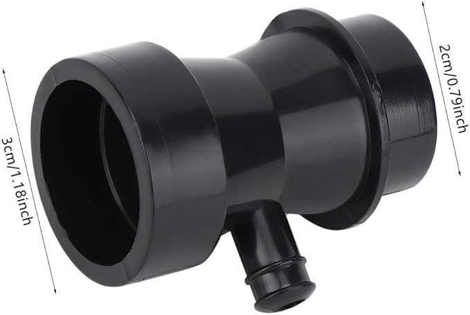 GLOGLOW Aquarium Venturi Tube Black Air Suction Nozzle for Protein Skimmer, Increase Air Intake Volume 14g, Both Ends 3cm 2cm Outer Diameter, for Saltwater Freshwater Tank Pump Separator U