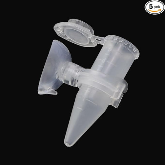 5PCS Plastic Fish Tank Feeder 5ml Live Bait Funnel Floating Feeder for Feeding Small to Medium Ornamental Fish in Aquariums Cone Shaped Cup
