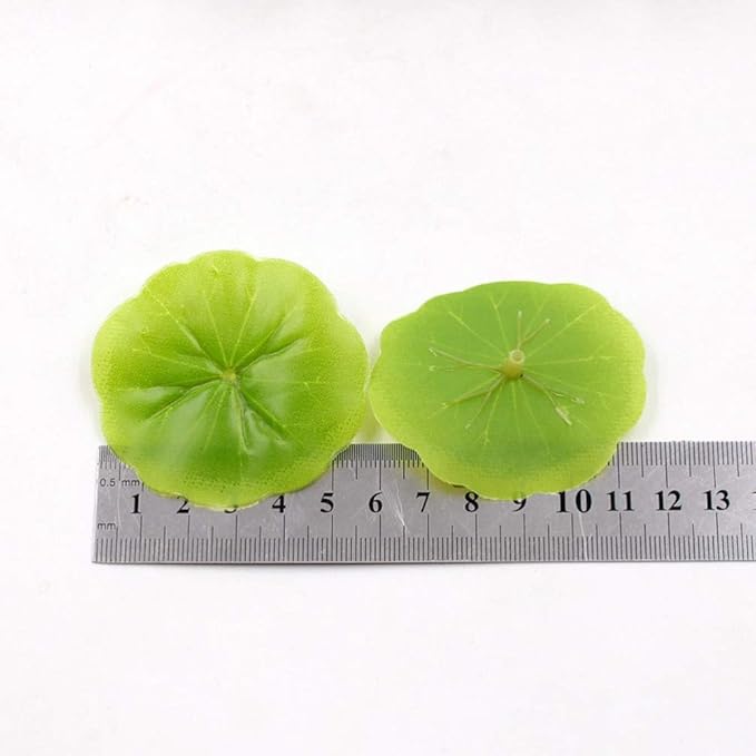 PRETYZOOM 90pcs Mini Artificial Floating Foam Lotus Leaves Lily Pads Artificial Foliage Pond Decor for Pond Pool Home Aquarium Decoration (2.36")