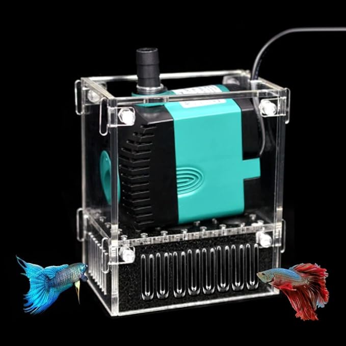 Fish Tank Water Pump Filter Netting Box Pump Barrier Bags Box Acrylic Protective Cover,Prevent Fish From Being Sucked Into the Water Pump Aquarium Accessory for Biological Filters Aquarium (Size 1)