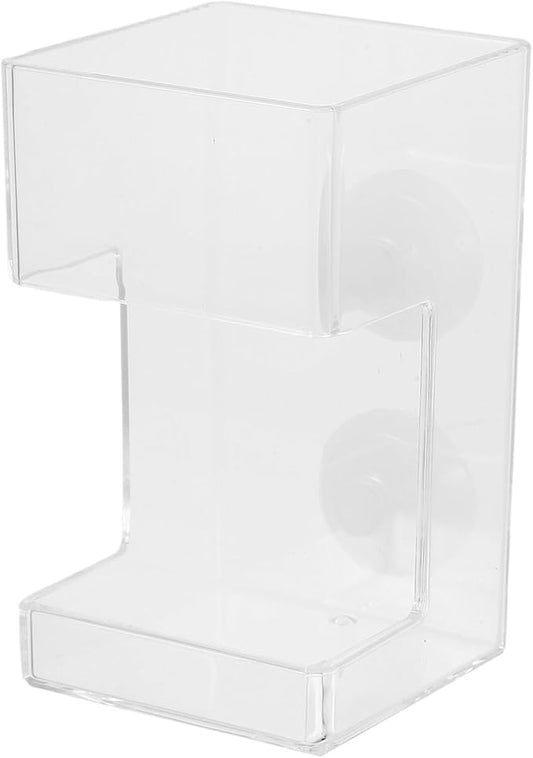 HEMOTON Acrylic Fish Tank Feeder Tube with Suction Cup and Feeding Tray, Anti-Scattering Sinking Automatic Aquarium Feeder for Freshwater and Saltwater Fish