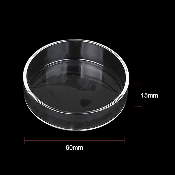 1PCS Aquarium Shrimp Feeding Dish, Glass Round Fish Feeder Bowl Reptiles Water Food Dish Clear Dishes Tray, 60mm