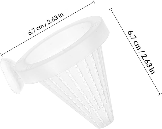 Beaupretty 10pcs Cone Worm Feeder Cups with Suction Cups, Plastic Bloodworm Feeding Funnels for Aquarium Fish, Suitable for Automatic Fish Feeding in Home and Professional Aquatic Tanks