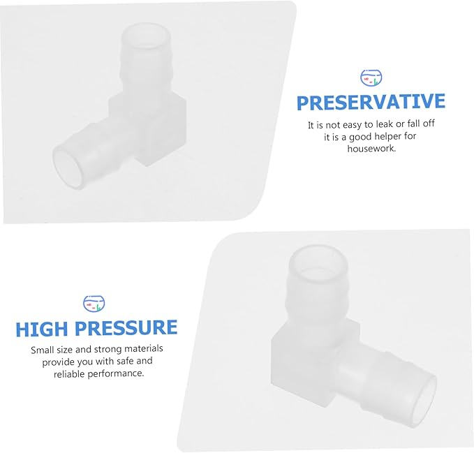 10pcs Aquarium Pipe Connectors Plastic Elbow Coupling Fittings for Fish Tank Water Connector Material for Projects and Quick Fluid Transfer