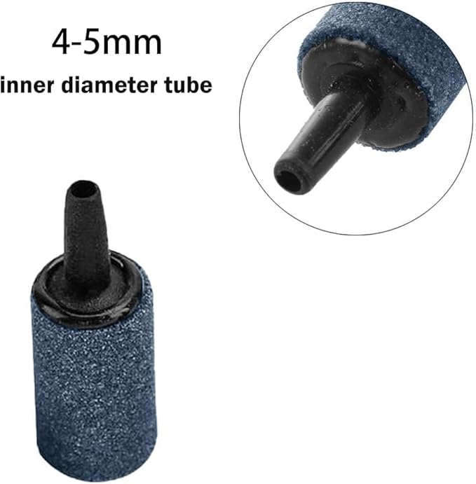 1 Inch Air Stone,Aquarium Air Stones, Cylinder Bubble Diffuser Airstone Fish Tank Bubbler Air Pump Accessories for Aquariums Hydroponics Grey (12 Pack)