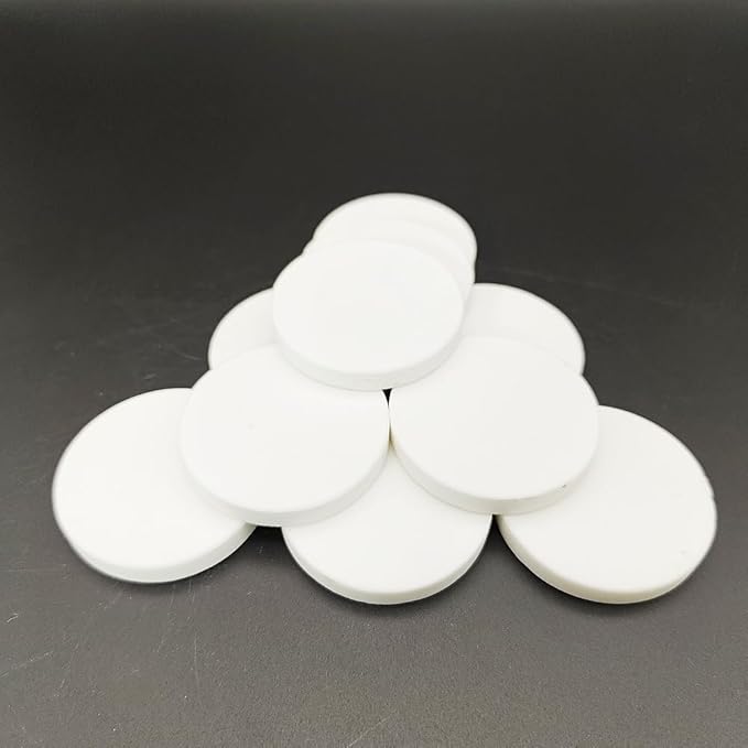 1.6 Inch Ceramic Coral Frag Plugs Coral Frag Tiles Base Disc - 10 Pack | Round | 40mm(1.57 inch)| White