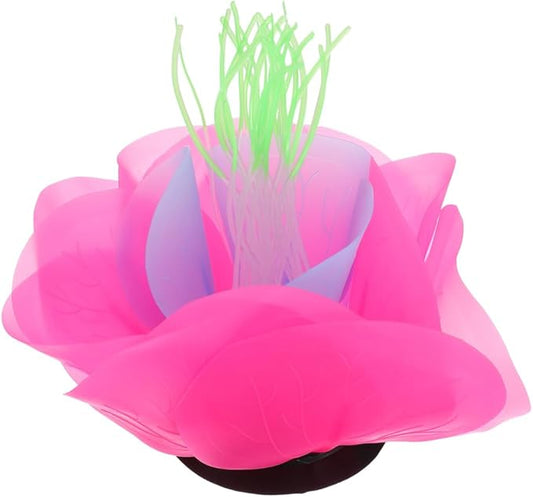 MERRYHAPY Silicone Coral Ornament for Fish Tank Decorations Luminous Simulation Water Grass Aquatic Plant for Aquarium Landscaping Realistic Fluorescent Coral Adornment Pink
