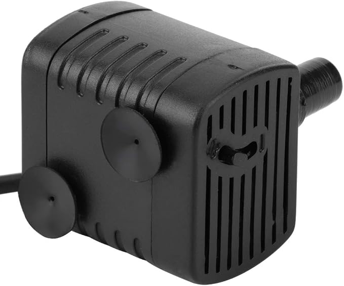 Water Pump Cable, 5V USB Durable Indoor Miniature Fountain Water Pump, 150L/H ABS Black Mini Submersible Water Pump Accessory for Hydroponics Pond Fish Tanks Aquarium Pet Fountain, Water Pump Bru
