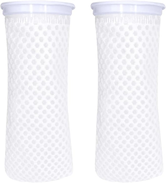 2 Pcs 4Inch Ring Honeycomb Filter Socks 150 Micron, Aquarium Filter Sock 3D Honeycomb Design, Aquarium Felt Filter Bags for Freshwater Saltwater Aquarium, Fits Eshopps and Aqueon, 9.5Inch Long