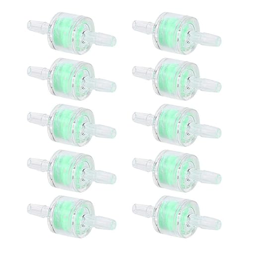 Silicone Tube Filter, 10pcs ABS Green Aquarium Water Pump Silicone Tube Filter, Fish Tanks Hose Cleaning Filtration Supplies for Aquarium, Fish Tanks(4mm)