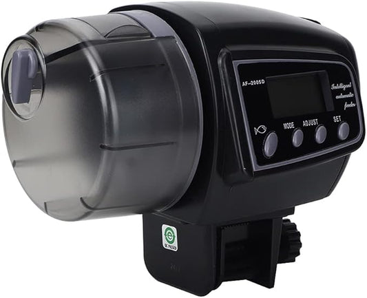 Adjustable Automatic Feeder Food Timer for Fish Tank Aquarium, 50-100g Capacity with Display Screen - Easy Scheduled Feeding, Clip & Hook Fixing, Ideal for Travel and Holiday
