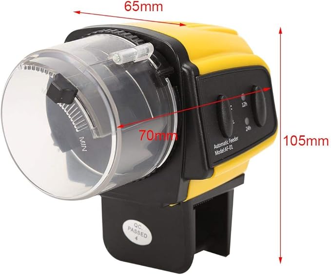 Ciglow Automatic Fish Feeder, Plastic Aquarium Auto Fish Food Timer, Adjustable Capacity, Travel & Business Trip
