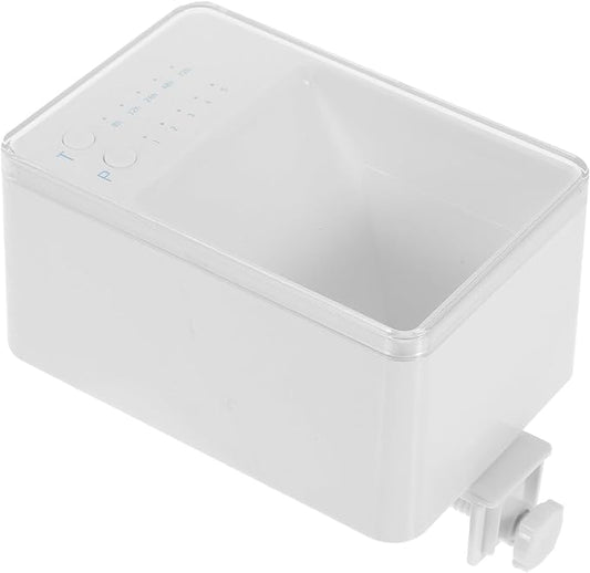 TOYANDONA Automatic Fish Feeder with Intelligent Timer, Mini Plastic Aquarium Tank Feeder, Sealed Food Dispenser for Small Fish Tanks and Aquarium Feeding