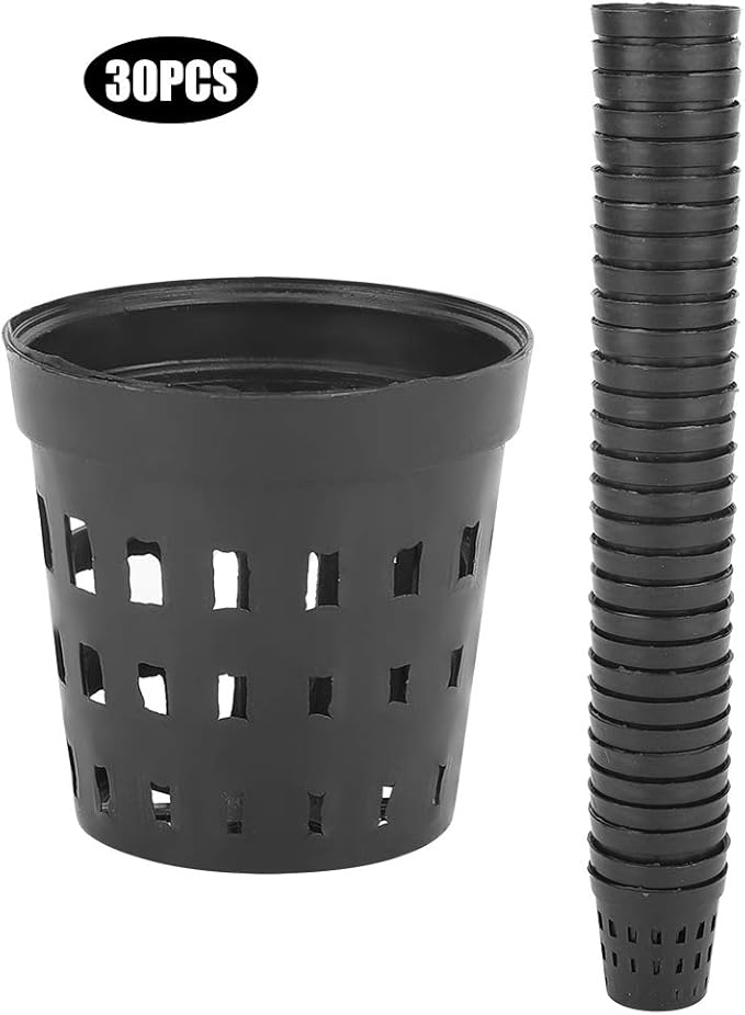 EFFACER Black Basket Fish Tank Planting Basket, Aquarium Water Planting Basket, Planting 30PCS Plastic for Aquarium Fish Fish Tank Tank