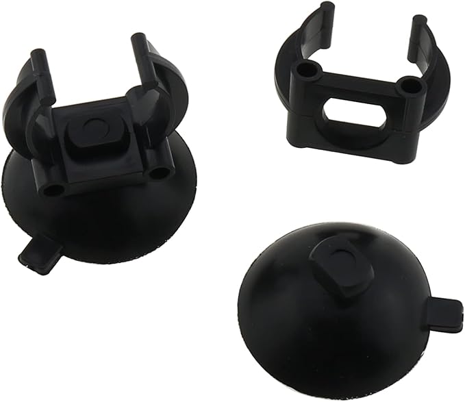 Sucker Clip 6pcs Black Plastic Replacement Fish Tank Aquarium Heater Suction Cups Clips Suckers