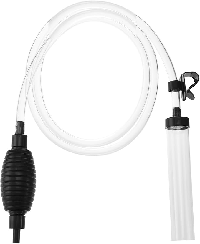 7ft Aquarium Gravel Vacuum Cleaner - Hand Pump Siphon Water Changer for Fish Tank Cleaning Gravel & Sand