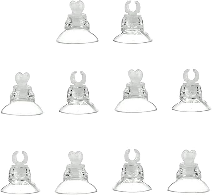 Aquarium Suction Cup Clips Air Tube Holders for Fish Tank,10 Pieces, Fit Tube/Lighting Wire Outer Diameter 0.2-0.23 Inch.