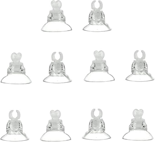 Aquarium Suction Cup Clips Air Tube Holders for Fish Tank,10 Pieces, Fit Tube/Lighting Wire Outer Diameter 0.2-0.23 Inch.