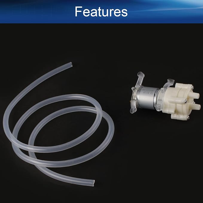 Heyiarbeit 5-12V Electric Diaphragm Pump Water Pumps Self Priming 1.5-2L/Min DC Diaphragm Pump 4x7mm for Tea Machine Aquarium Water Cooling Fish Tank 1PCS