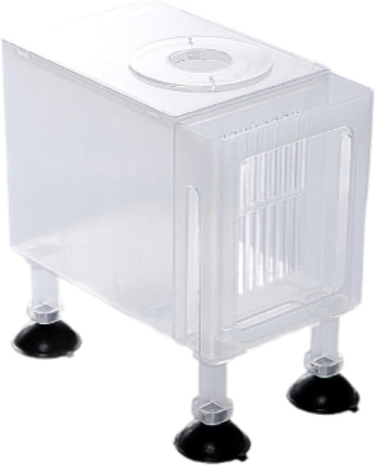 Aquarium Filter Box Protector Household Pump Case Universal Fountain Water Pump Case Sand Prevention Accessory Skimmer Box, Small White