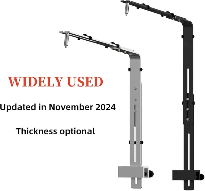 YOUTHINK Fish Container Light Bracket, Aluminum Alloy Aquarium Light Holder Professional Adjustable Height Lamp Stand for Hanging Lamp (Black)