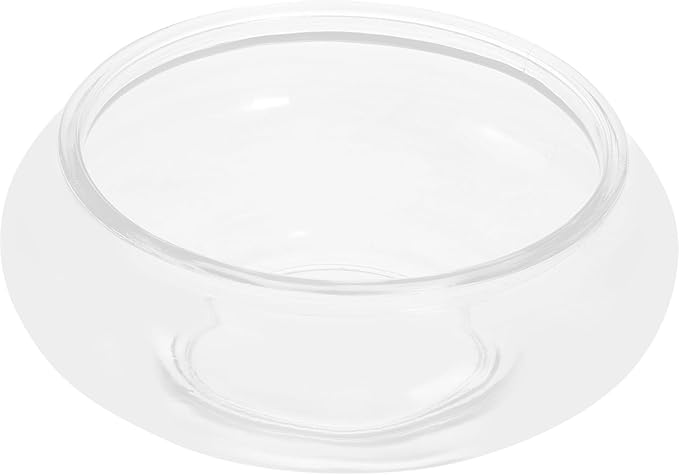 DOITOOL Clear Fish Bowl Vase Glass Bubble Bowl Round Shallow Planter Terrarium Fish Bowl Water Lily Bowl Wide Mouth Flower Vase Aquatic Plant Pot Hydroponic Planter Glass Fish Tank Bowl, S