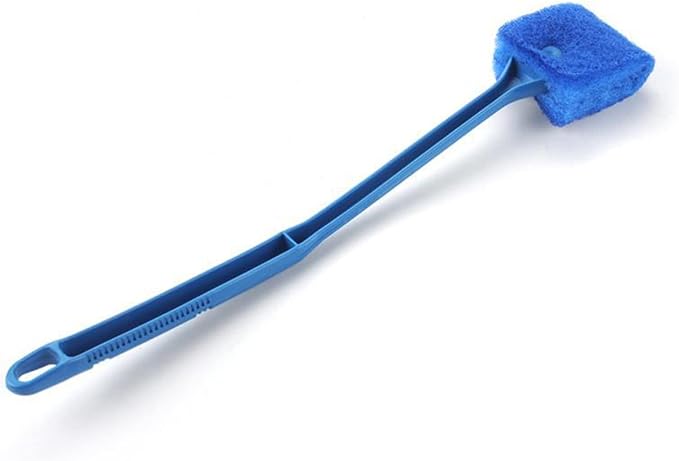 Aquarium Algaes Scraper Double Sided Sponge Brush Cleaner Long Handle Fish for Tank Scrubber for Glass Aquariums 15.8 in