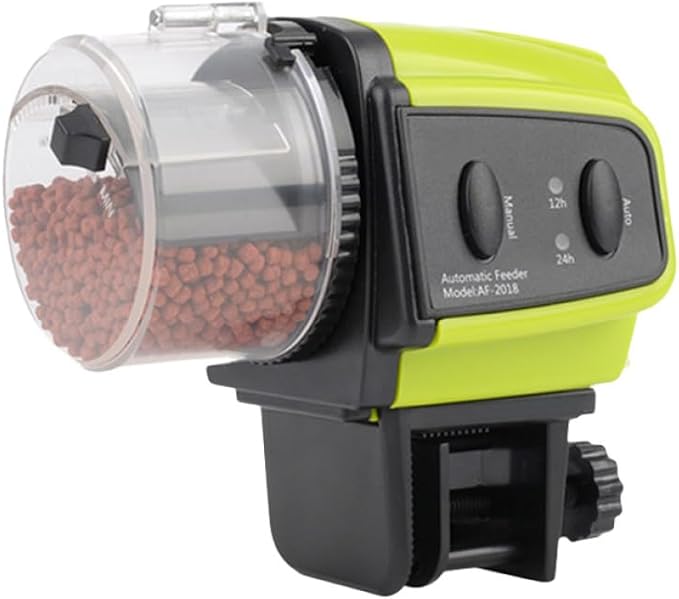 TOYANDONA Automatic Fish Feeder Timer for Aquarium Easy Operation Programmable Hours Suitable for Various Fish Food No Batteries Included for Vacation and Daily Feeding