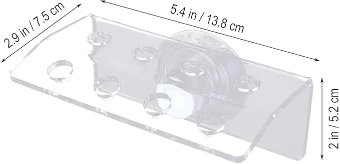 POPETPOP Coral Frag Rack-Acrylic Frag Tank Aquarium Coral Holder Live Fish Tank Button Reef Enhanced Suction Cup (8 Plug Holes)