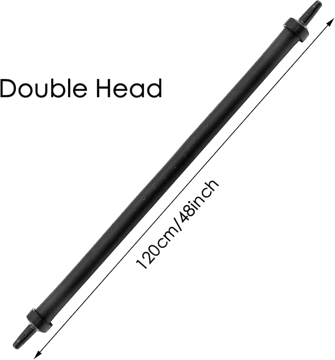 Waziaqoc Bubble Wall Air Diffuser, Aquarium Wall Air Curtain Bubble Tube Rubber Bendable Bubble Hose for Fish Tank, 120cm/48 Double Head