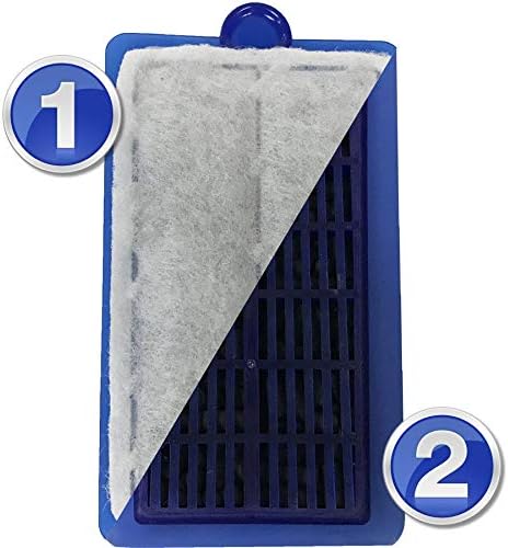 Penn-Plax Cascade 300 GPH Hang On Filter Replacement Media, 3 Pack - Dual-Sided Aquarium Filter Cartridge with Activated Carbon & Poly-Fiber Floss for CPF5 -Fresh & Saltwater - Blue & Black, ‎10x3x7in