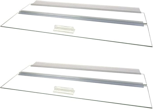 Two Piece Glass Canopy Set for 135 Gallon Aquariums by Aquarium Masters, AM37218, for 72" Long x 18" Wide Aquarium Masters Aquariums with Center Brace