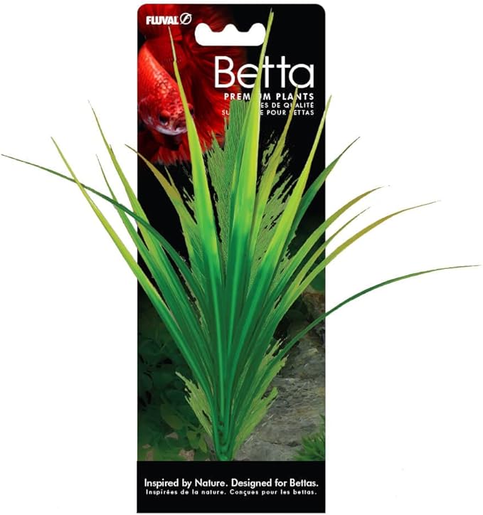 Fluval Betta Yellow Parrot Feather Plant, Plastic Plant Aquarium Decoration