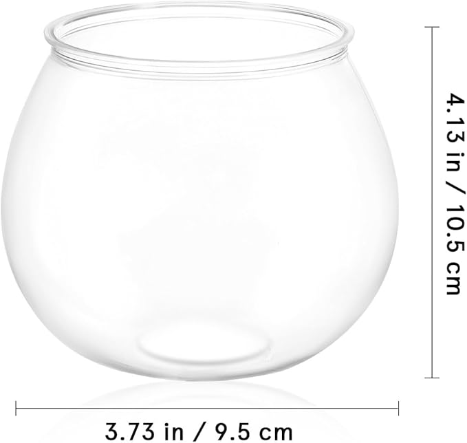 Happyyami 2pcs Round Aquarium Tank Desktop Fish Tank Goldfish Aquarium Tank Bowl Terrarium Round Fish Bowl Unbreakable Vases Bowls for Home Decor