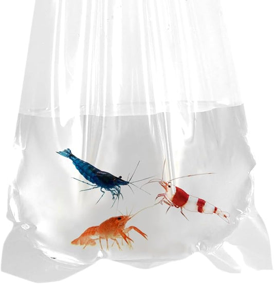 Fishery Bags 4 Inches Leak Proof Rounded Bottom Clear Plastic Fish Bags for Shrimps and Betta Fish Transport. (4" x 12" / 100 Pack / 3 Mil)