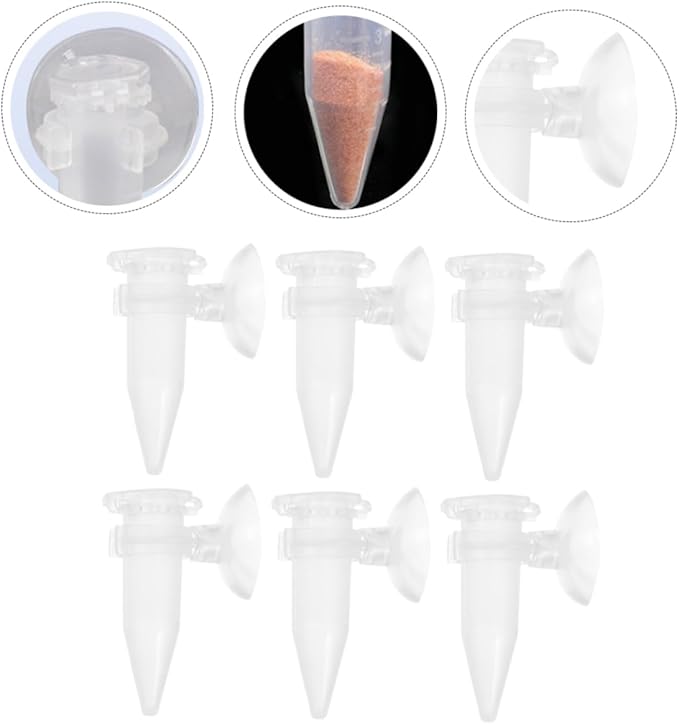 Hemoton 6pcs Automatic Feeder for Aquarium Fish Suction Cup Shrimp Feeder Cup Reusable Plastic Fish Food Holder