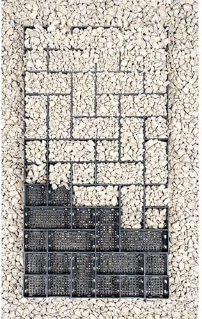 GEOPAVE Gravel Porous Paver, Gravel Driveway, Patio, Storage Pad (DIY) 4 Pack - Yardfully