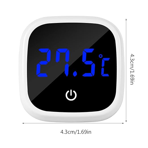 Digital Fish Aquarium Thermometer, Accurate LED Display, Wireless, External Attached