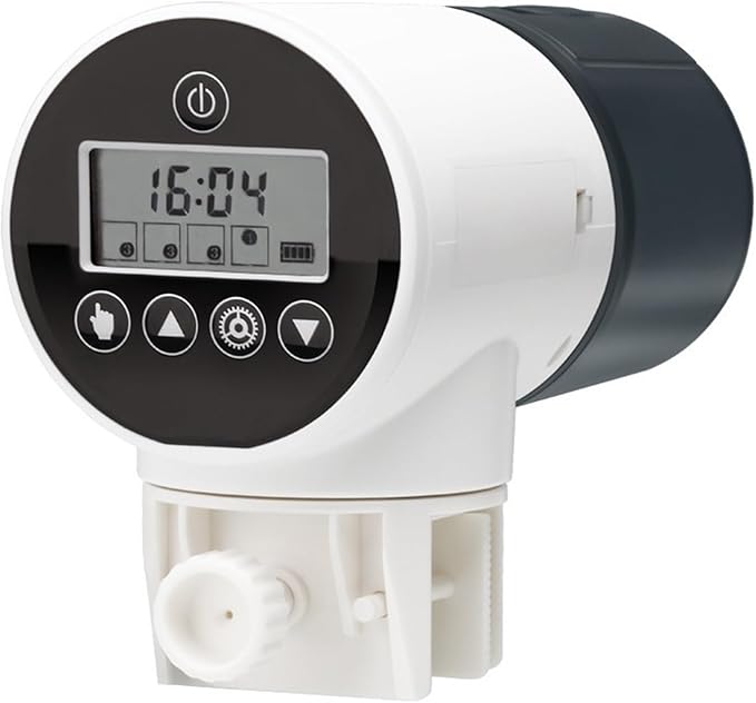 Automatic Aquarium Feeder Intellint Timing Feeder Fish Tank Gold Fish Feeder Lar Capacity Smart LCD Display Dispenser,Long-Lasting Performance(750)