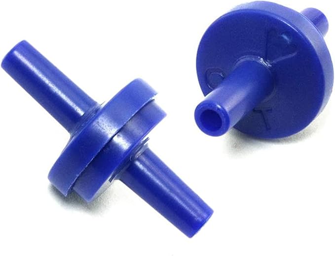 XMHF 10 Pcs Plastic Aquarium Non-Return Air Pump Check Valve Blue for Fish Tank