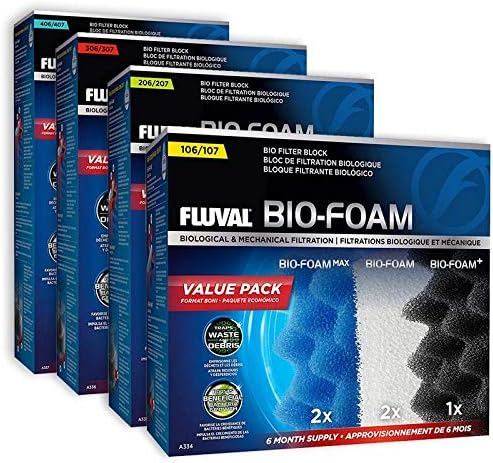 Fluval 406/407 Bio Foam Value Pack, Replacement Aquarium Filter Media