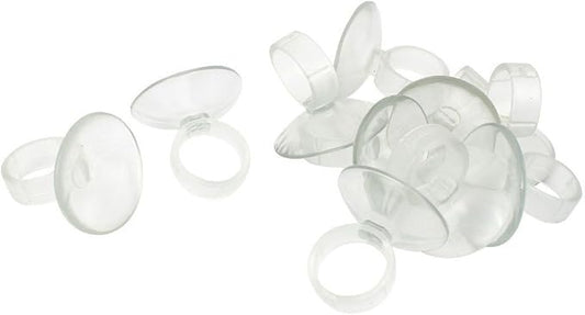 XMHF Aquarium Pipe Suction Cups Clear White for Fish Tank Heater Electric Wire Air Line Water Pump Tube 10-Pcs