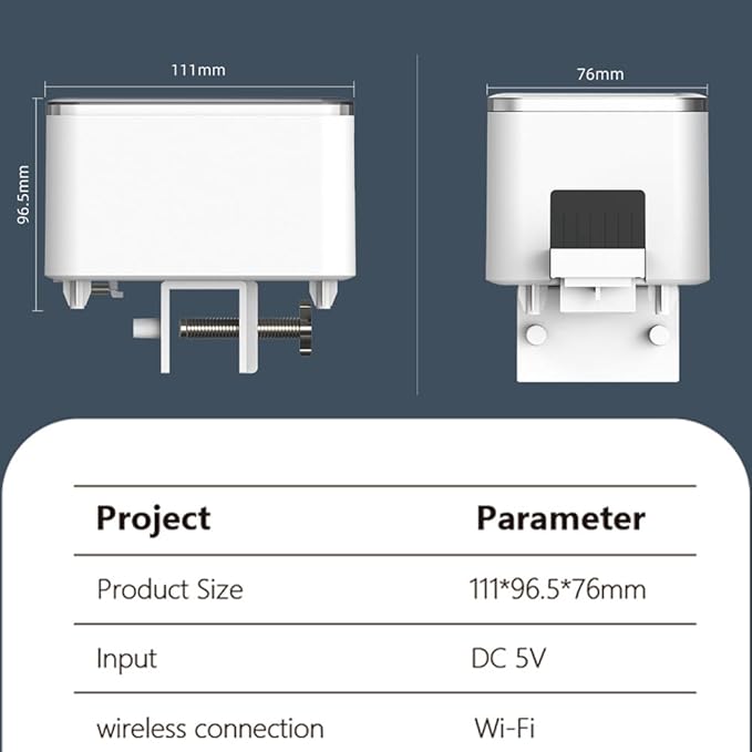 Weytoll Automatic Fish Feeder for Aquarium, WiFi Intelligent Timing Aquarium Goldfish Feeder with 100ML Large Capacity and Mobilephone APP Control Suitable for a Variety of Feed