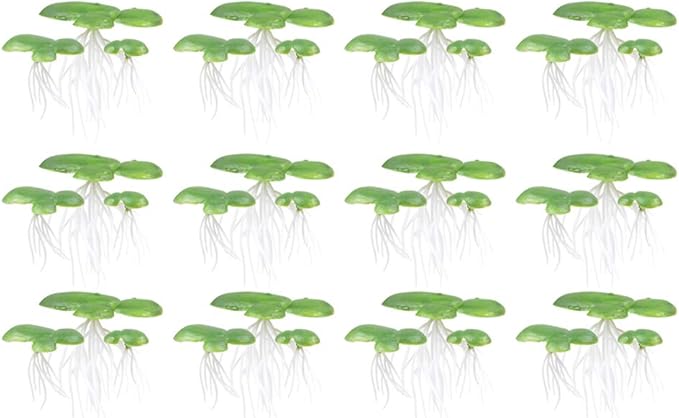 ULTECHNOVO Fish Tank Decorations, 2 Packs/ 36PCS Simulated Duckweed Plant Decor Plastic Water Plant (Green)